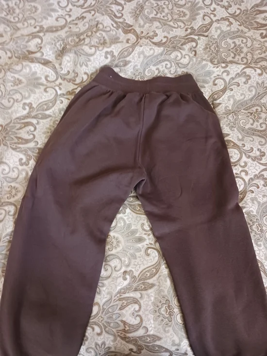 Womens Brown Sweatpants with Swoosh Logo - Picture 6 of 6